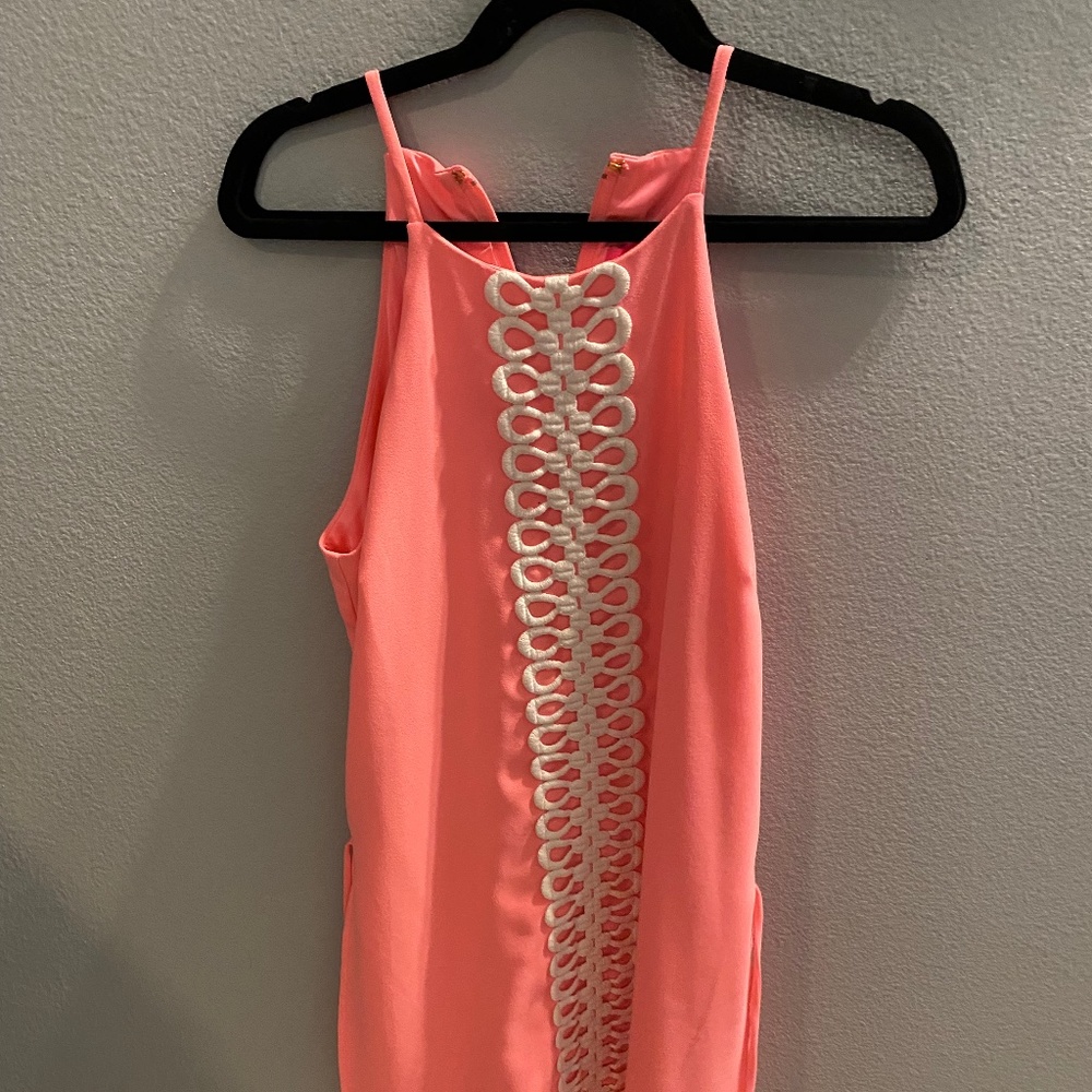 Spaghetti strap pink romper Lily pulitzer